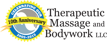 Therapeutic Massage and Bodywork 10th Anniversary Logo